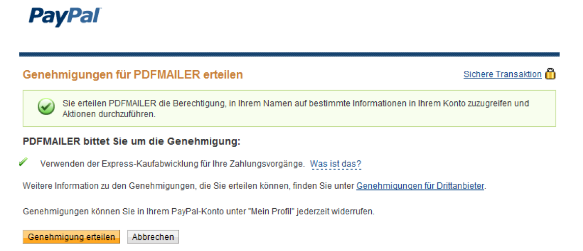 Rechtevergabe in Ihrem PayPal-Account