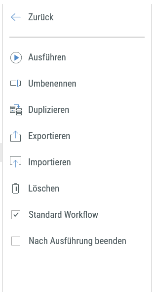 Workflow-Einstellungen