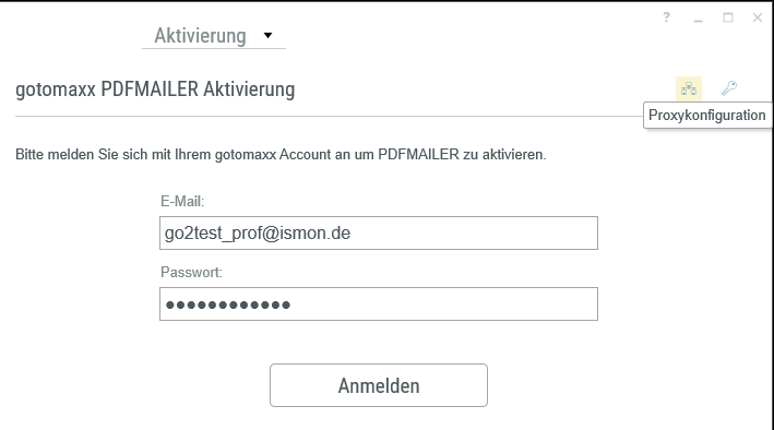 PDFMAILER Aktivierung / Poxy