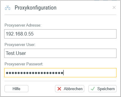Proxykonfiguration
