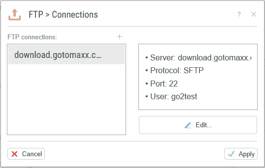 List of FTP Connections