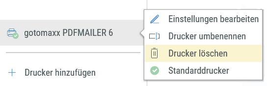 Drucker löschen