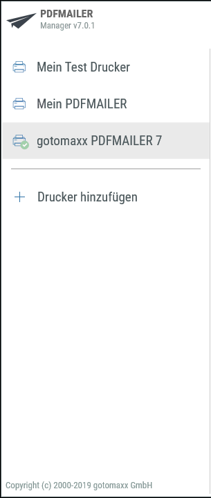 Druckerliste