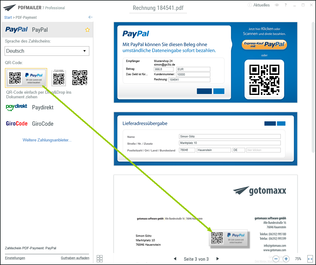 PDF-Payment-QR-Code einfügen