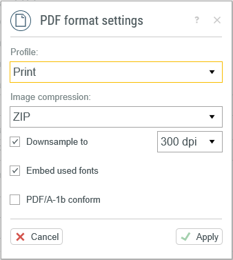 PDF Settings / Compression